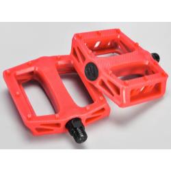 Red metal clearance bike pedals