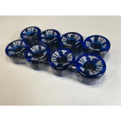 Air Waves Quad Roller Skate Wheels - Clear Blue - Pack of 8