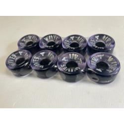 Air Waves Quad Roller Skate Wheels - Translucent Purple - Pack of 8