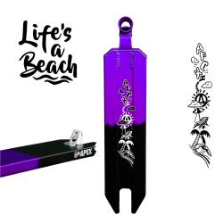 Apex Pro Scooter Deck 'Life's A Beach' Special Edition - Black/Purple