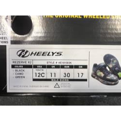 Heelys Black Camo Green Youth 11 UK