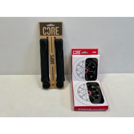 Core Grips and Hex Wheels Bundle - Black  £70.00