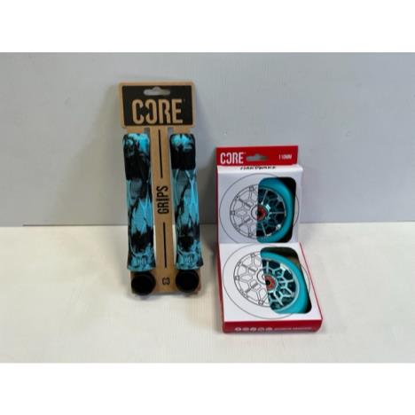 Core Grips and Hollow Wheels Bundle - Mint Blue / Black  £70.00