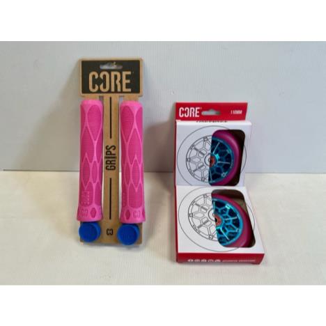 Core Grips and Hex Wheels Bundle - Pink / Blue  £70.00