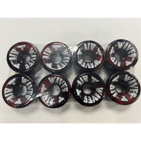 Air Waves Quad Roller Skate Wheels - Red/Black Swirl - Pack of 8  £53.95