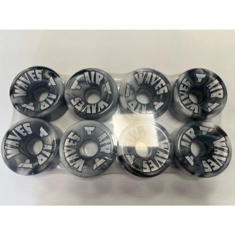 Air Waves Quad Roller Skate Wheels -Black/White Swirl  - Pack of 8  £53.95