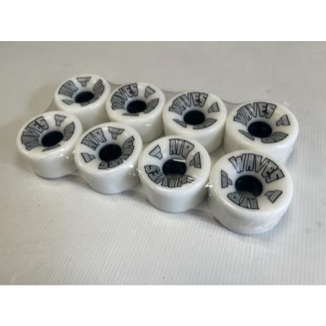 Air Waves Quad Roller Skate Wheels - Solid White - Pack of 8  £53.95