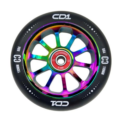 CORE CD1 Spoked Stunt Scooter Wheels 110mm - Black/Neochrome  £49.99