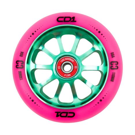 CORE CD1 Spoked Stunt Scooter Wheels 110mm - Pink/Teal  £49.99