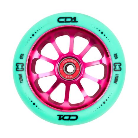 CORE CD1 Spoked Stunt Scooter Wheels 110mm - Teal/Pink  £49.99