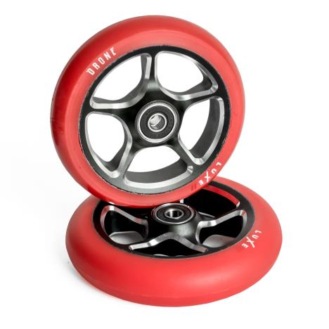 Drone Luxe II 110mm Scooter Wheels - Red - Pair Red £57.98
