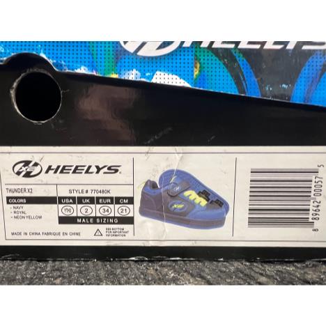 Heelys Navy Royal Neon Yellow Youth UK 2  £35.00