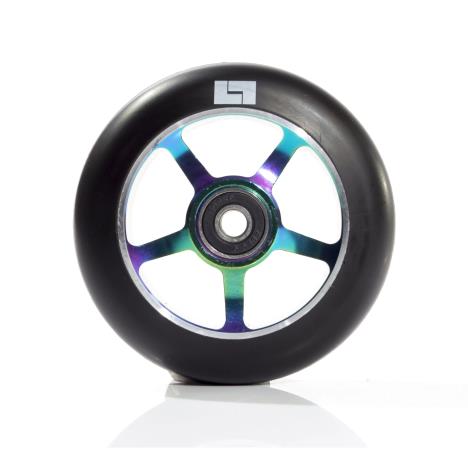 Logic 5 Spoke 100mm Classic Core Wheels - Black/Neo Neochrome £24.99