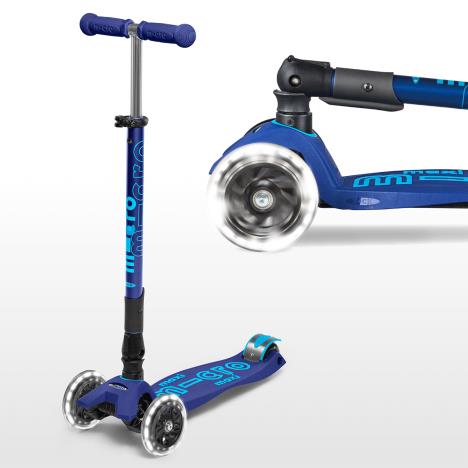 Maxi Micro DELUXE FOLDABLE LED Scooter: Navy  £157.95