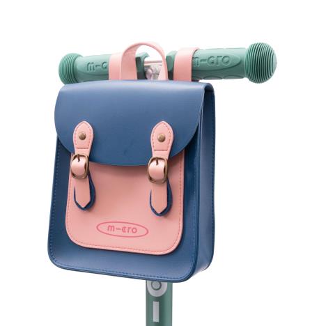 Micro 2in1 Vegan Leather Satchel: Navy/Pink  £18.99